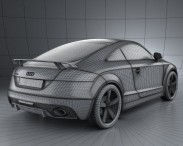 Audi TT RS Coupe with HQ Interior 2010 3d model